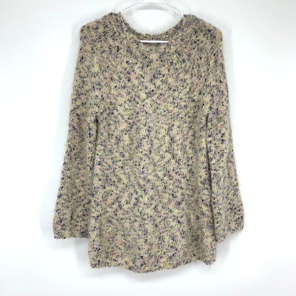 Lou & Grey Sweaters - Lou & Grey Sweater Speckled Metallic Fuzzy Knit Long Sleeve